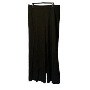 Nordstrom Women's Wide Leg Pull On Pants in Black Size 14 NWT
